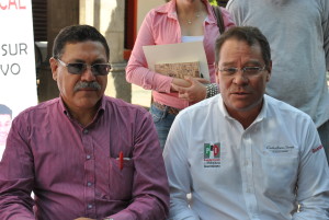 Francisco Jaramillo, Presidente del CDM PRI (izq.) Emilio Álvarez, Delegado Nacional del PRI (der.)