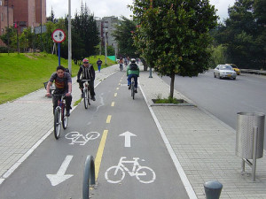 Ciclorutas en Bogotá, Colombia. 