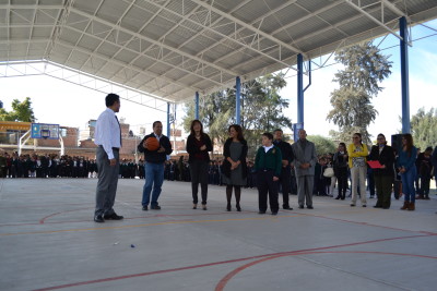 Inauguración de cancha y techado, primaria 21 de Marzo