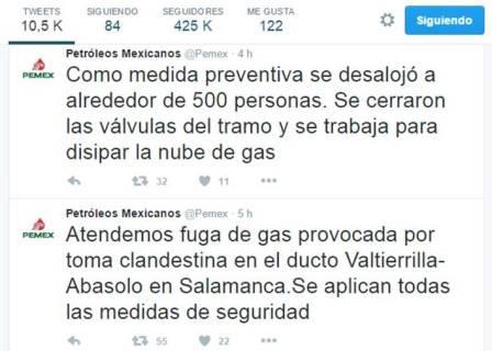 twuits pemex fuga de gas