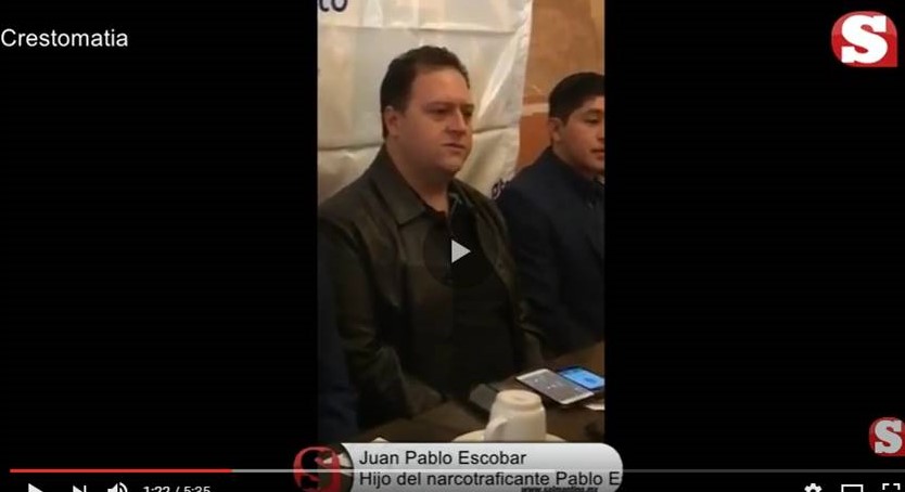 Narcocorridos y series confunden a jóvenes y los incitan al crimen organizado: Juan Pablo Escobar.