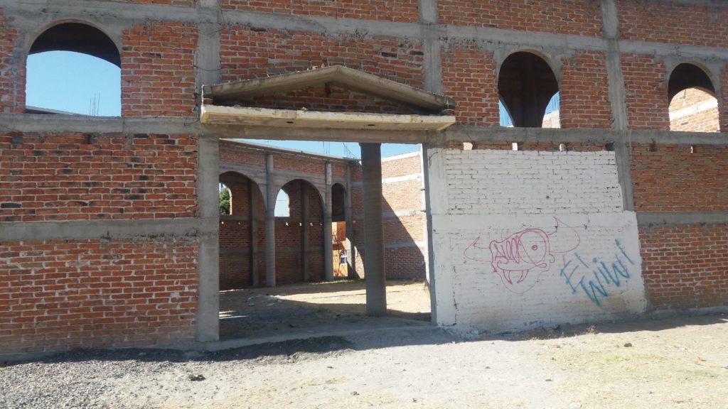 Área del templo que aún se encuentra en construción