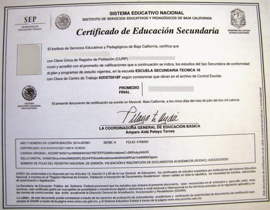 certificado