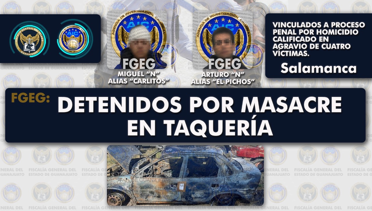 #ÚltimaHora DETIENEN A PRESUNTOS RESPONSABLES DE  HOMICIDIOS EN TACOS “EL CASINO”