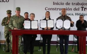 CLAUDIA SHEINBAUM ENCABEZÓ EL INICIO DE LA CONSTRUCCIÓN DEL TREN…