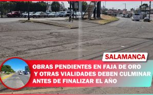 OBRAS PENDIENTES EN FAJA DE ORO Y OTRAS VIALIDADES DEBEN…