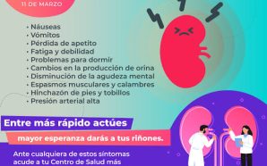 #Salud INSUFICIENCIA RENAL: SÍNTOMAS QUE DEBES CONOCER