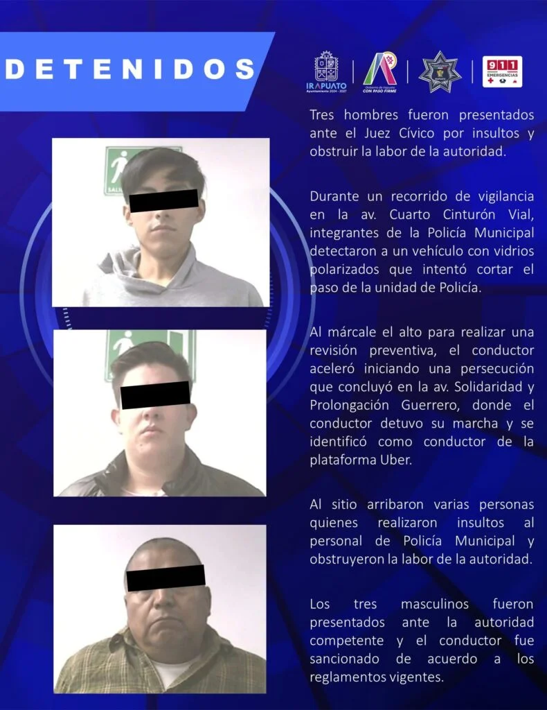 Indignación en Irapuato por detención de choferes de Uber y exhibición pública en redes