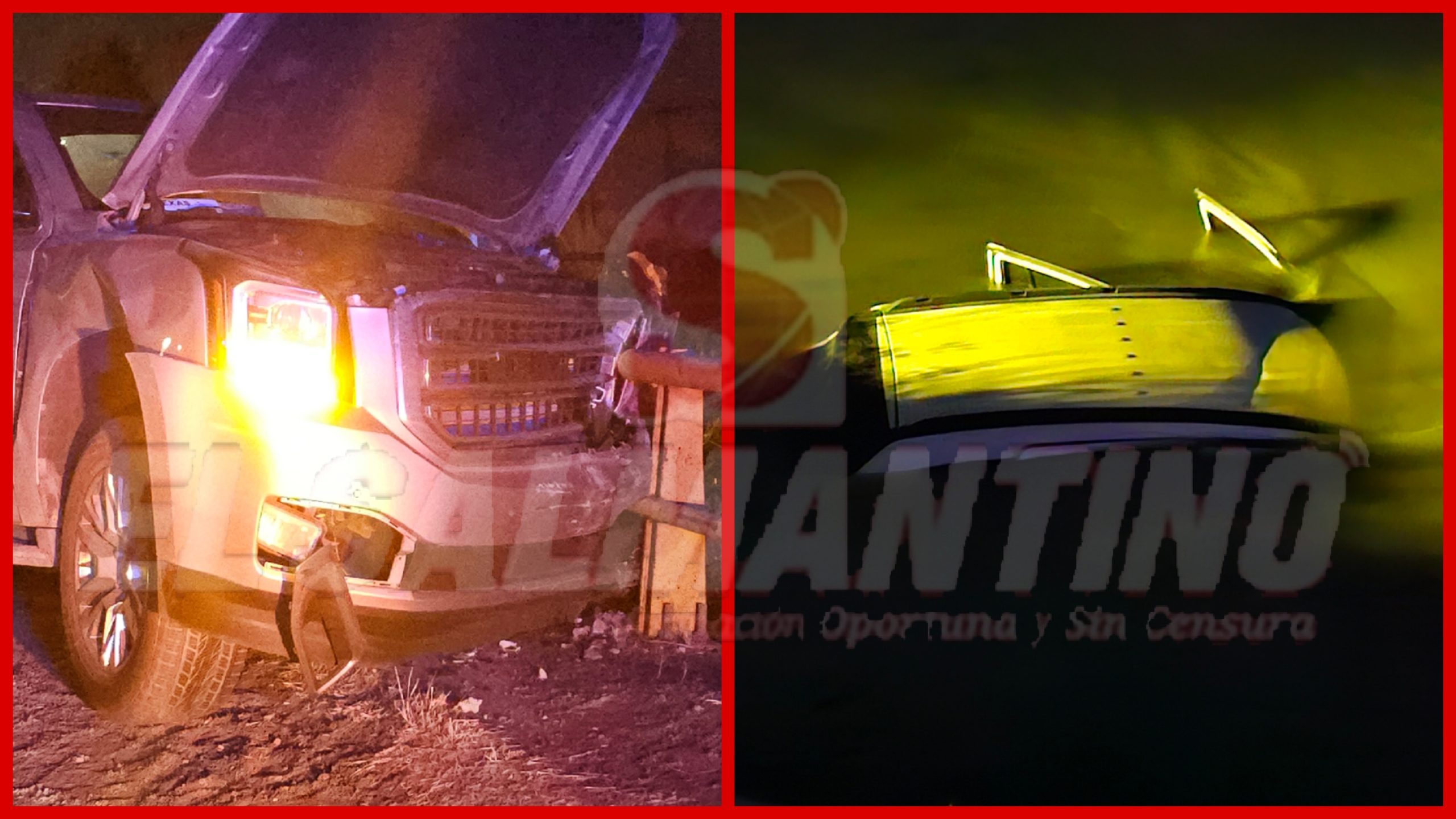 💥 CHOQUE EN INMEDIACIONES DE LAS COMUNIDADES DE MIRANDAS Y EL XOCONOSTLE, ENVÍA A UN AUTO AL CANAL DE CORIA