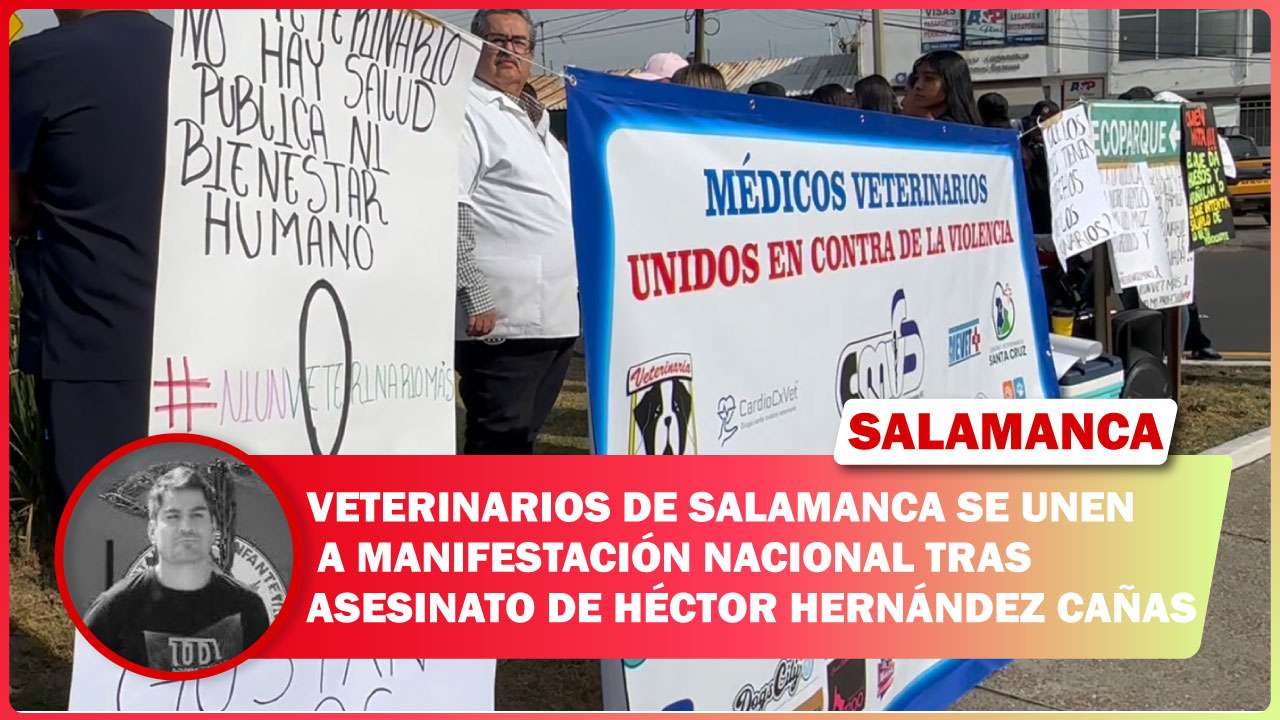 VETERINARIOS DE SALAMANCA SE UNEN A MANIFESTACIÓN NACIONAL TRAS ASESINATO DE HÉCTOR HERNÁNDEZ CAÑAS EN EL ESTADO DE MÉXICO