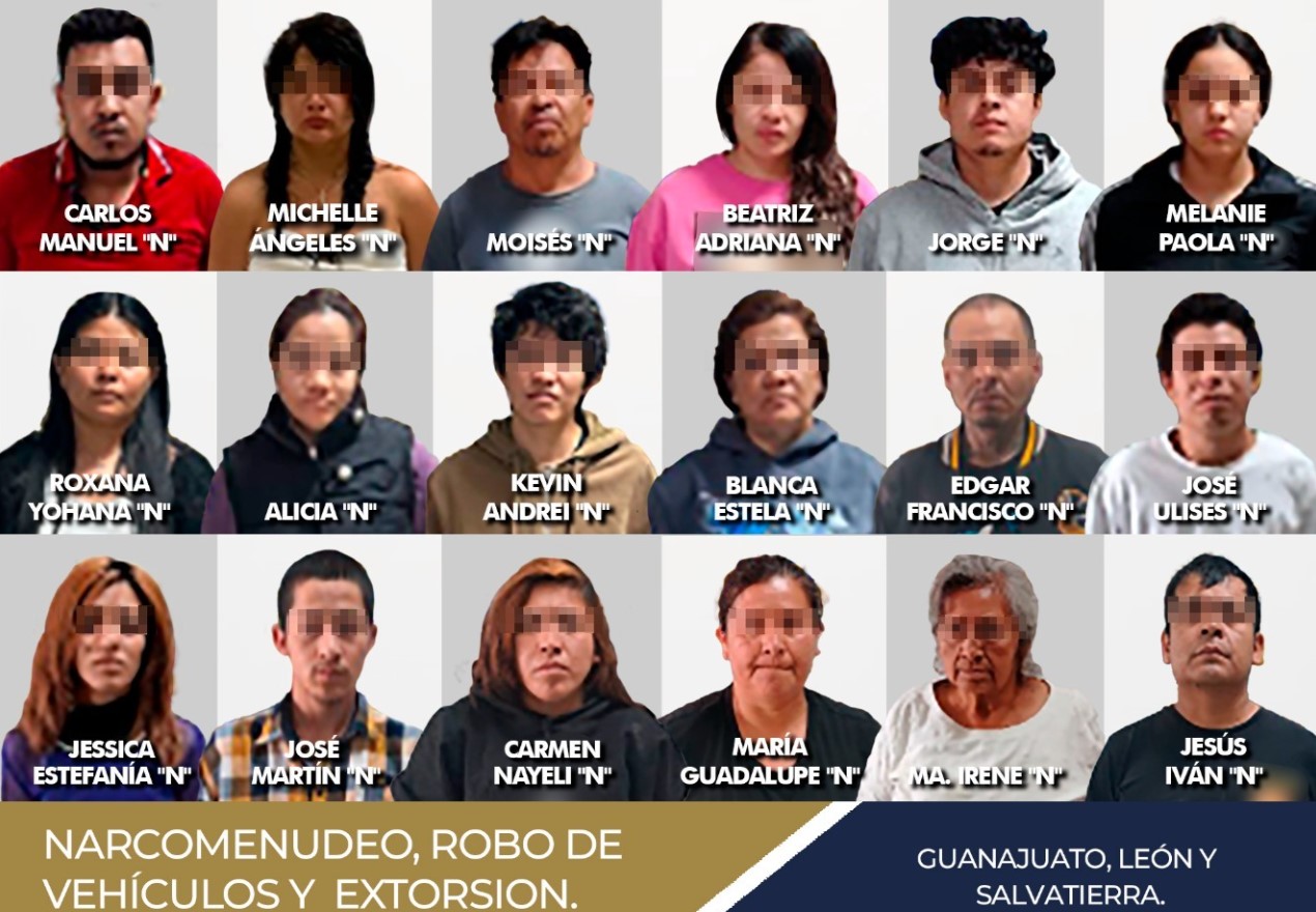 #Estatal MÁS DE 18 DETENIDOS EN GUANAJUATO POR NARCOMENUDEO, EXTORSIÓN Y ROBO DE VEHÍCULOS