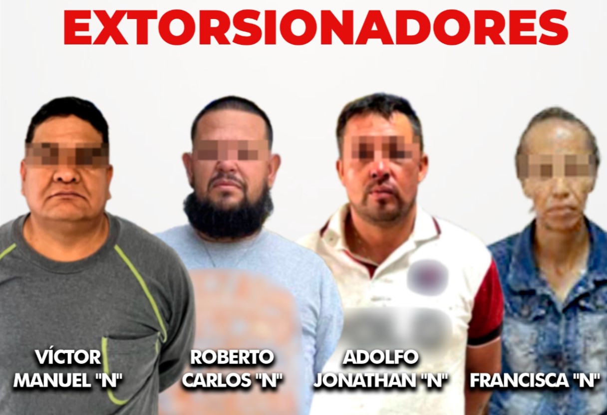 #Estatal DETIENEN A CUATRO POR EXTORSIÓN A COMERCIANTES