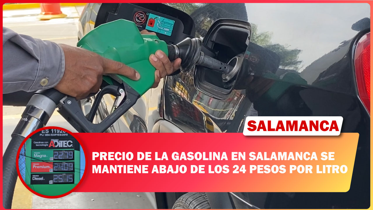 Precio de la gasolina en Salamanca se mantiene abajo de los 24 pesos por litro