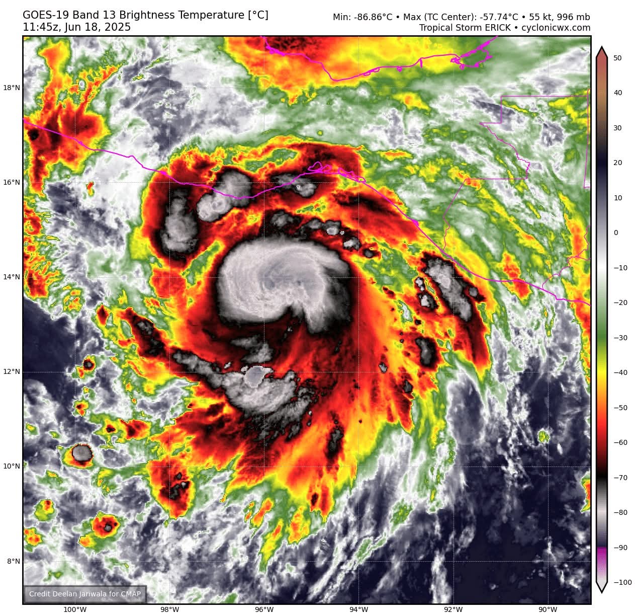 💥 ALERTA MÁXIMA: ERICK YA ES HURACÁN CATEGORÍA 1 🌀 Y VA DIRECTO AL SUR DE MÉXICO