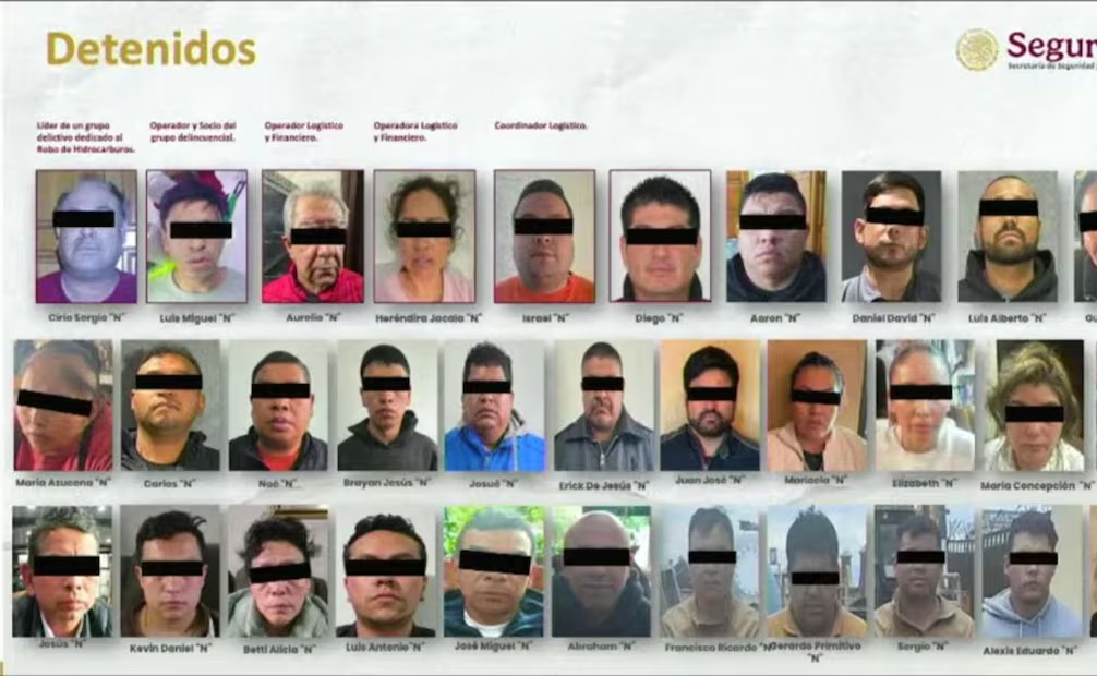 #Nacional Detienen a más de 30 involucrados en una red de huachicol en tres entidades del país
