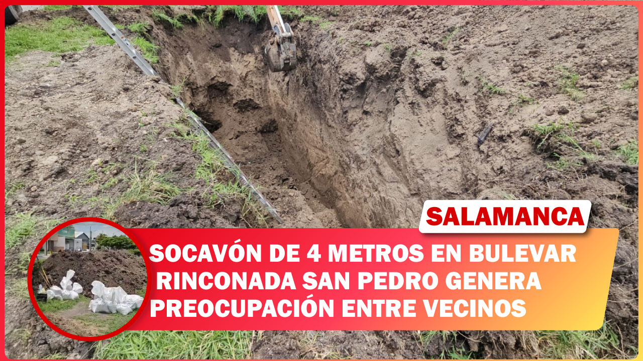 ⚠️ Socavón de 4 metros en Bulevar Rinconada San Pedro genera preocupación entre vecinos
