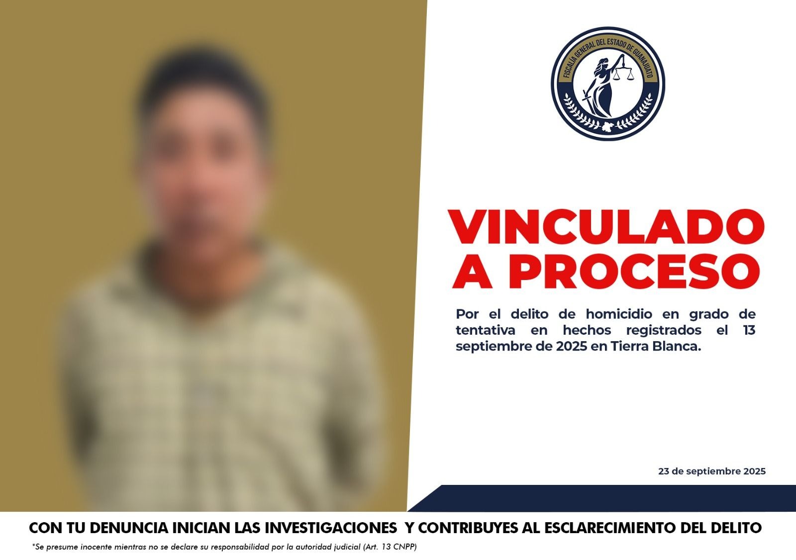 Luego de intentar asesinar a su suegro es vinculado ISRAEL «N» por el delito de tentativa de homicidio