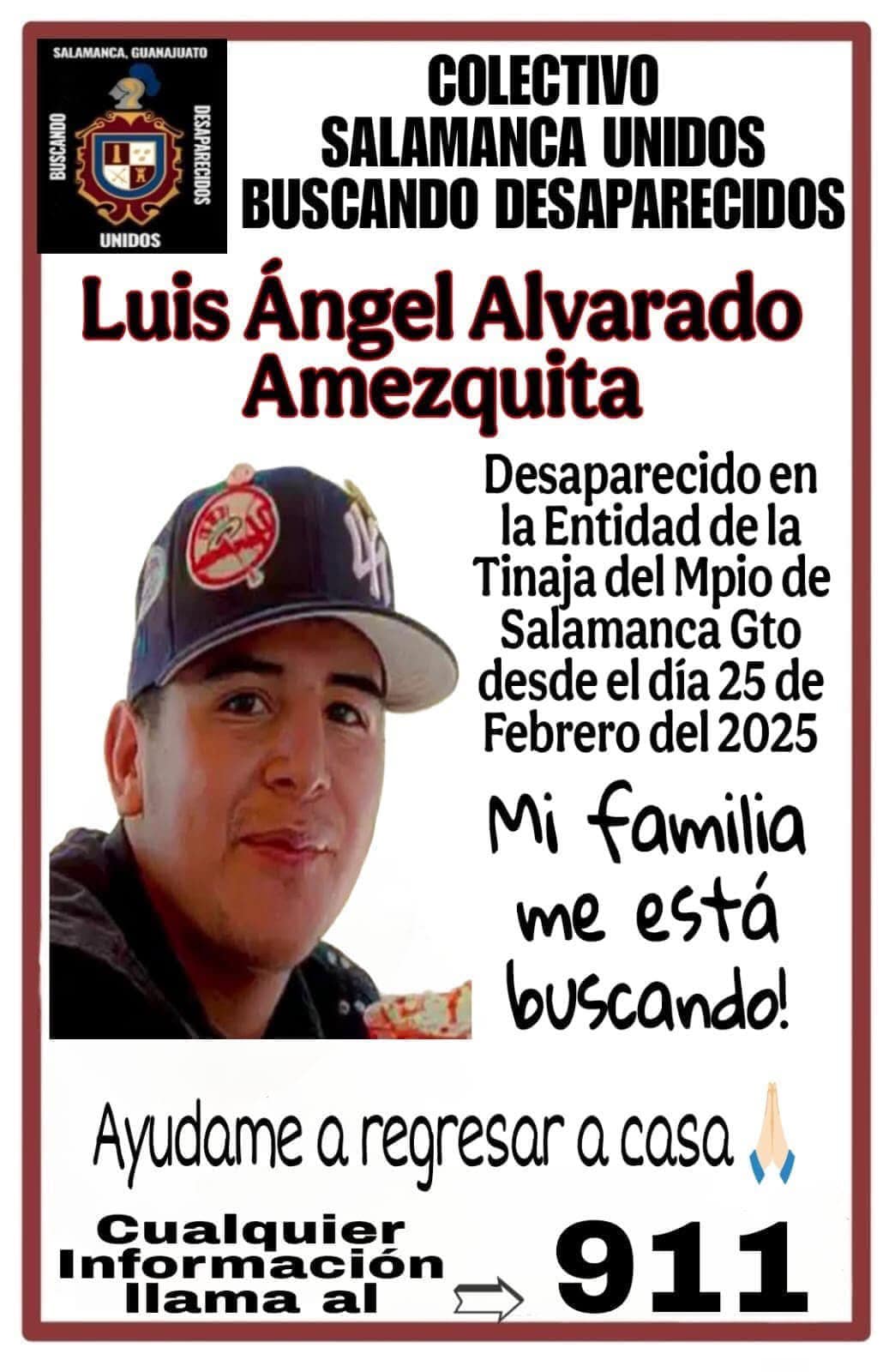#Salamanca Familia de Luis Ángel Alvarado Amezquita sigue buscándolo tras su desaparición forzada