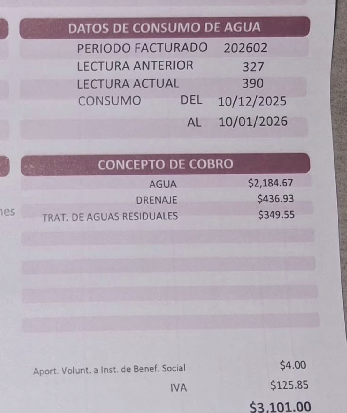 En #Salamanca el agua se vuelve un lujo; ciudadanos tienen que pagar recibos de más de 3 mil pesos; hay molestia e indignación