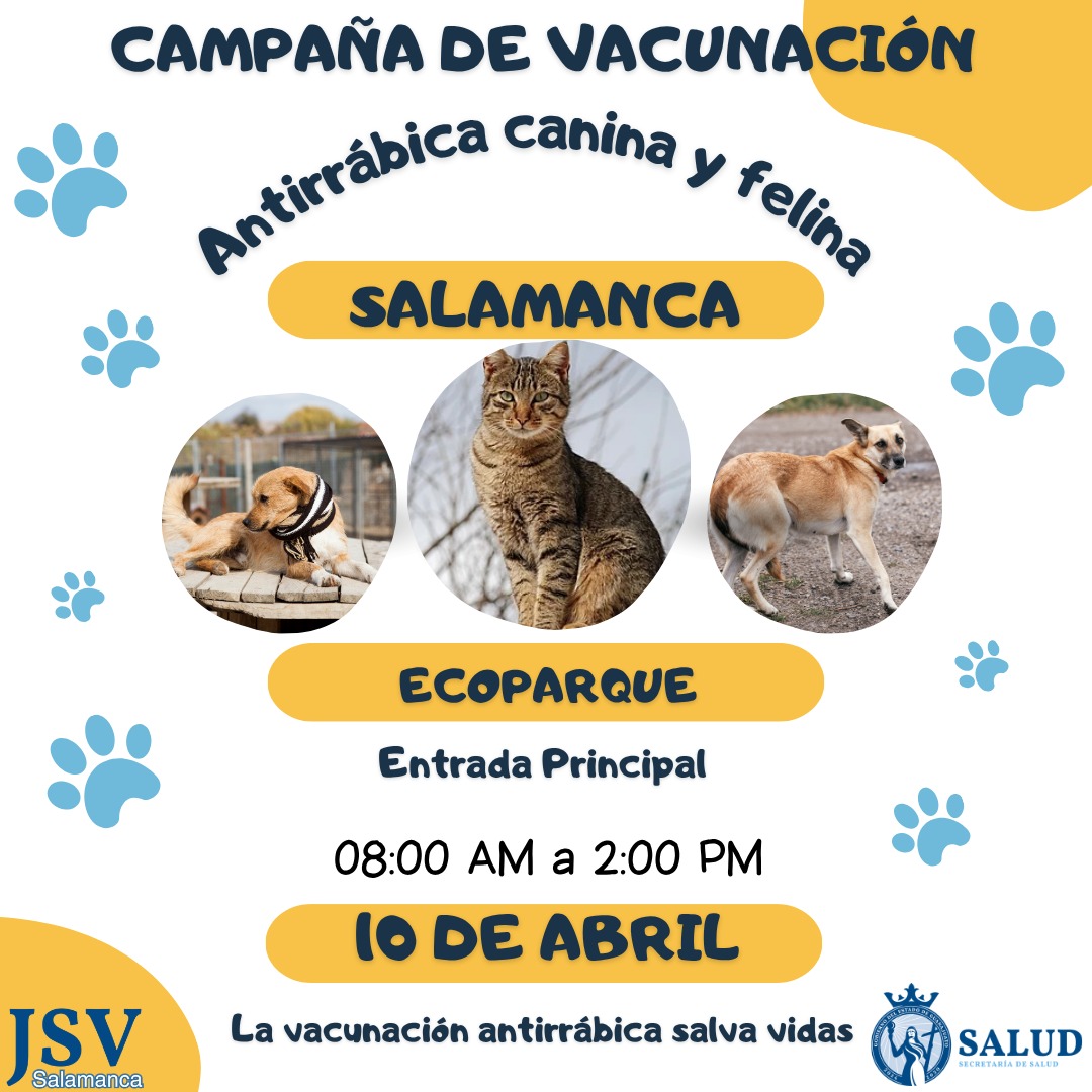 #Salamanca Este viernes se realizará jornada de vacunación antirrábica en el Ecoparque
