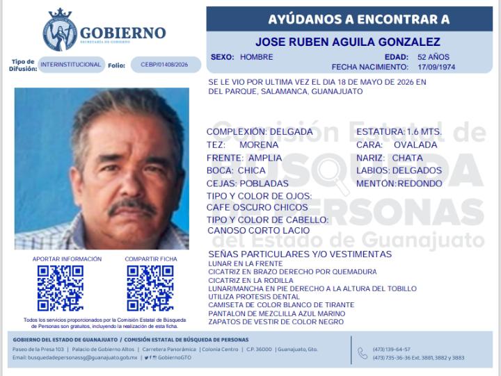 #Salamanca Continúa desaparecido el conductor de taxi José Rubén Águila González, su familia pide apoyo para localizarlo