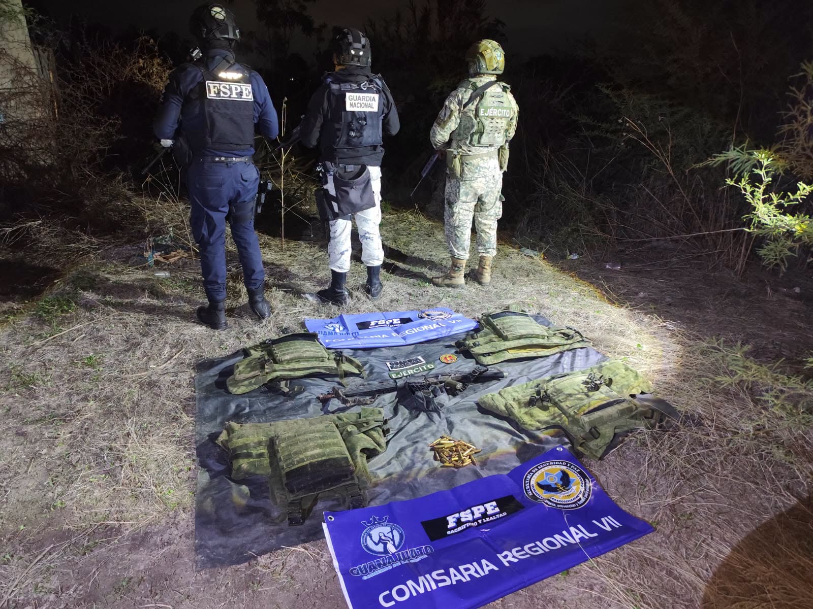 #Villagrán Aseguran fusil y equipo táctico en operativo en Santa Rosa de Lima