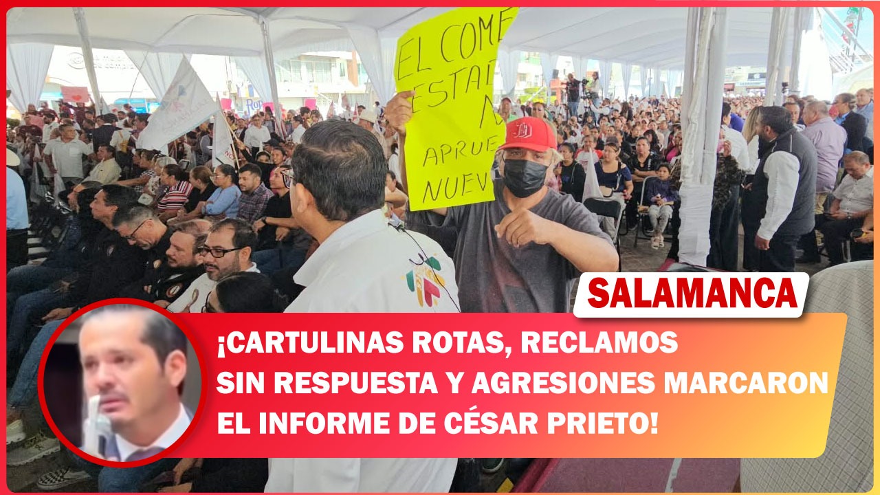 #Salamanca Cartulinas rotas, reclamos sin respuesta y agresiones marcaron el informe de César Prieto