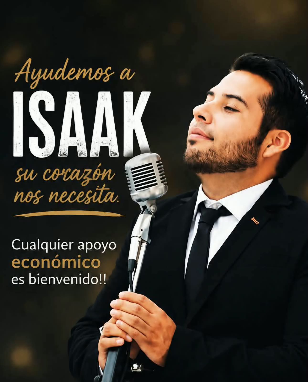 Familiares del cantante salmantino Isaak Alarcón Ruiz solicitan apoyo económico para solventar gastos médicos